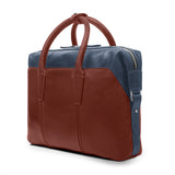 Heritage Briefcase Blue and Pull Up Cognac