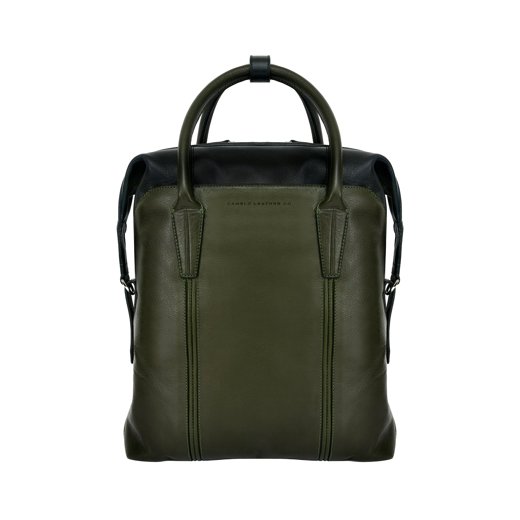heritage-backpack-handbag-black-and-olive-camelo-leather-co