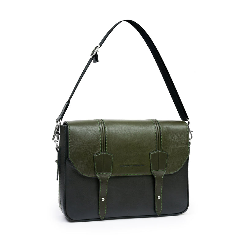 Heritage Messenger Black and Olive