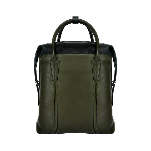 Heritage Backpack / Handbag Black and Olive